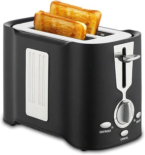 Livmorx 面包机 トースター ポップアップ ホームベーカリー 餅トースター パントースター 360度焼き上げ 急速加熱 インジケーターライトと独立トレイ付き お手入れ簡単 ビュッフェやキャンプパン作りに 業務用 (ブラック)